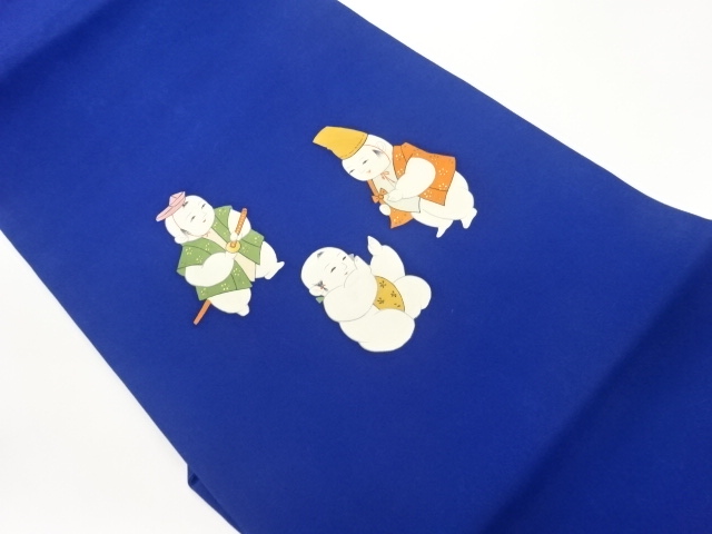 塩瀬手描き童子模様名古屋帯